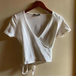 Brandy Melville cotton wrap top